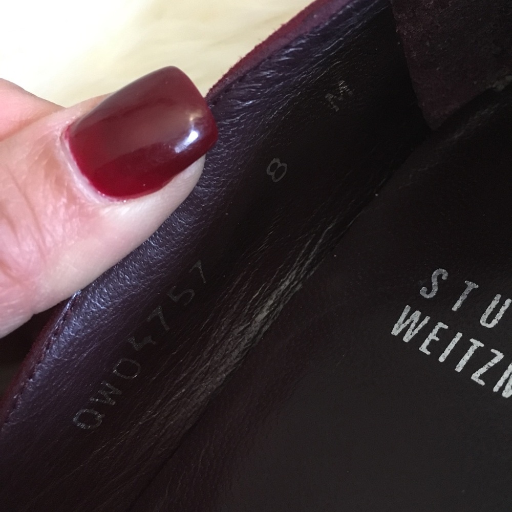 Stuart Weitzman Red Suede Flats - image 8